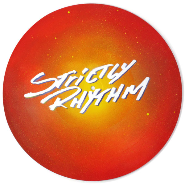 strictly rhythm orange sun stencil on vinyl