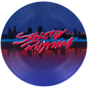 strictly rhythm logo on cityscape