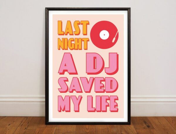poster of dj saved my life house music theme